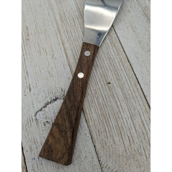 Stainless Steel Salad Server Fork with Wood Handle 7 1/2" Granny - Picture 6 of 8